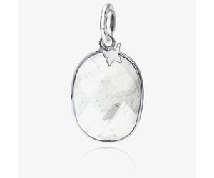 Chrysalis Silver Faceted Clear Crystal Oval Pendant CRPABS-CR