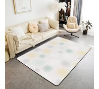 Chrysanthemum Area Rugs,Boho Flower Non Slip Carpet Vintage Plant Indoor Floor Mat Entrance Rug,Abstract Art Home Living Room Bedroom Decor,5x6'6''
