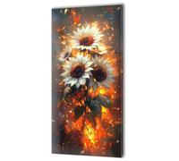 Chrysanthemum Fire Paint by Numbers, Large Paint by Numbers for Adults, DIY Oil Painting Kit for Kids Beginner, Hobbies for Adults Women, Canvas Acrylic Paints Craft Set, Gifts for Women 24x48in w-549