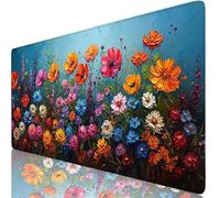 Chrysanthemum Mouse Mat Yellow Mouse Pad Desk Mat Soft Smooth Surface and Anti-Slip Rubber Base for Stable Grip on Smooth Surfaces, Improved Precision and Speed Office and Home 1200 x 600 x 3mm K0-556