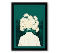 Chrysanthemum Soul Surrealism Framed Wall Art Print A1 (84.1×59.4cm) Black, Wall Decor for Living Room, Bedroom, Office & Home, Ready to Hang, Art Gift