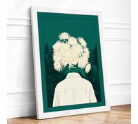 Chrysanthemum Soul Surrealism Framed Wall Art Print A3 White