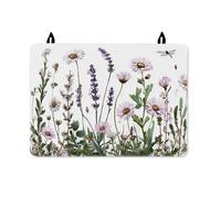 Chrysanthemum Stove Top Cover for Electric Stove, Botanical Natural Lavender Dragonfly Spring Green Washable Waterproof Stovetop Cover Board for Glass Surface Kitchen Cooking Essentials 28x20 Inch