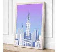 Chrysler Building at Dawn Canvas Wall Art Print 18x12 Inch | Ready to Hang, Gallery Wrapped, Fade-Resistant Inks, Securely Packaged, UK Made