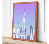 Chrysler Building at Dawn Canvas Wall Art Print 30x20 Inch | Ready to Hang, Gallery Wrapped, Fade-Resistant Inks, Securely Packaged, UK Made
