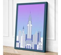 Chrysler Building at Dawn Canvas Wall Art Print 30x20 Inch | Ready to Hang, Gallery Wrapped, Fade-Resistant Inks, Securely Packaged, UK Made