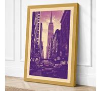 Chrysler Building Avenue Canvas Wall Art Print 18x12 Inch | Ready to Hang, Gallery Wrapped, Fade-Resistant Inks, Securely Packaged, UK Made