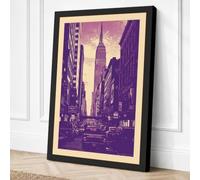 Chrysler Building Avenue Canvas Wall Art Print 36x24 Inch | Ready to Hang, Gallery Wrapped, Fade-Resistant Inks, Securely Packaged, UK Made