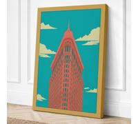 Chrysler Building Icon Art Canvas Wall Art Print 24x16 Inch | Ready to Hang, Gallery Wrapped, Fade-Resistant Inks, Securely Packaged, UK Made