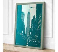 Chrysler Building Rising Canvas Wall Art Print 30x20 Inch | Ready to Hang, Gallery Wrapped, Fade-Resistant Inks, Securely Packaged, UK Made