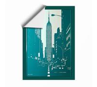 Chrysler Building Rising Retro Unframed Wall Art Print A2 (59.4×42cm), Wall Decor for Living Room, Bedroom, Office & Home, Art Gift