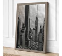 Chrysler Building Skyline Art Canvas Wall Art Print 36x24 Inch | Ready to Hang, Gallery Wrapped, Fade-Resistant Inks, Securely Packaged, UK Made