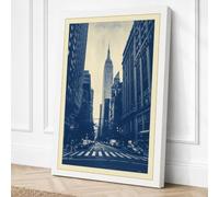 Chrysler Building Street Art Canvas Wall Art Print 24x16 Inch | Ready to Hang, Gallery Wrapped, Fade-Resistant Inks, Securely Packaged, UK Made