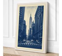 Chrysler Building Street Art Canvas Wall Art Print 24x16 Inch | Ready to Hang, Gallery Wrapped, Fade-Resistant Inks, Securely Packaged, UK Made