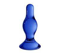 Chrystalino Glass Dildo Dong Classy Buttplug, Blue