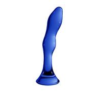 Chrystalino Glass Dildo Dong Gallant Buttplug, Blue