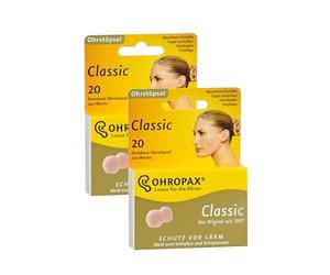 chs Classic Lot de 40 bouchons d'oreille (2 x 20 pièces - Lot de 2)