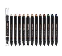 CHSEEO 12 Colors Eyeshadow Stick Set - Waterproof & Transfer-Proof, Long-Lasting No Creasing, Easy to Blend & Build, Buildable Coverage from Sheer to Bold, All-Day Matte & Shimmer Wear Eye Makeup