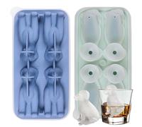 CHSEEO 2pc Puppy Silicone Ice Cube Trays with Lip, Easy to Remove, Flexible Silicone Ice Cube Moulds, Perfect for Parties, Drinks, Cocktails, Frozen Liquids, Whiskey, Reusable
