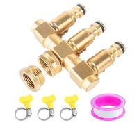 CHSEEO 3 Way Garden Hose Splitter Tap Splitter Tap Connector Tap Adaptor with On/Off Valves, Garden Hose Connector Water Distributor for Watering Flowering Gardening Irrigation Tool #4
