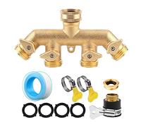 CHSEEO 4 Way Hose Splitter Tap Connector Tap Splitter Tap Adaptor Outdoor Utility Snap On Garden Hose Connector Watering Flowering Gardening Irrigation Tool #3