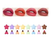 CHSEEO 8 Pcs Mini Star Velvet Matte Lipstick Set, Waterproof Long-Lasting Non-stick Cup Lipstick Kit, Beauty Make Up Cosmetics Lip Gloss Gift Kit for Girls Women, Travel Size