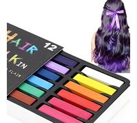 CHSEEO Chalk Hair Color for Girls, Adults, Men, Boys, Women, 12 Colors Washable Hair Chalk for Girls, Water-Soluble Safe Temporary Hair Dye, Crazy Hair Day Chalk for Party Favors