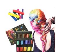 CHSEEO Hair Chalk for Kids, Blue Hair Chalk, 36 Colors Deluxe Black Green Brown Gray Red Blonde Purple Pink Hair Chalk, Night Before Christmas Gifts for Daughter, Friends and Sister, Toxin-Free