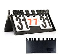 CHSEEO Ping Pong Scoreboard, 6-Digital Premium Sport Scoreboard for Baseball Score Keeper, Black Foldable Portable Score Flip Scoreboard, Portable Scoreboard Flips Up to 31, Large