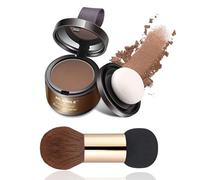CHSEEO Root Touch Up Hairline Powder Hair Cover up - 3 Brush Heads, Instant Grey Hair Coverage, Women & Men's Portable & Sweatproof Hair Concealer, Multi-purpose for Eye Shadow & Contouring - Brown