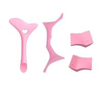 CHSEEO Silicone Eyeliner Stencil Set, 3 Pcs Winged Cat Eyeliner Tool Kit Eyelash Stamp Eye Brow Makeup Tools for Beginners, Reusable Flexible Eyeshadow Stencil, Eye Eyelash Makeup Applicators - Pink