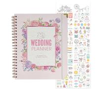CHSEEO Wedding Planner Book and Organiser for Bride, Personalised Wedding Planning Notebook with 4 Pages of Stickers, Unique Engagement Gifts for Couples, Bridal Planners Essentials