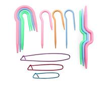 CHSEROK 13 Pcs Cable Knitting Needles & Stitch Holders Color Mixing Set Practical Knitting Tools
