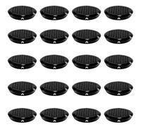 CHSEROK 20 Pieces Wardrobe Shoe Cabinet Vent Cover, Round Stainless Steel Ventilation Grille, Black Cabinet Air Vent Hole, Base Diameter 53 mm, for Storage Cabinets, Shoe Cabinets, Kitchen