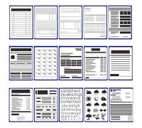 CHSG 15pcs Bookmark Planner Template A5, Time Saving Plan, Bookmark Stencils, Checklists, Journaling Supplies Kit & Planner Accessories for Bullet Journals(Handbook A5 Size)