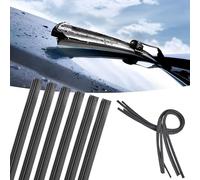 CHSG 6PCS Car Windshield Wiper Blade Strips, Good Wiping Effect, Professional Window Squeegee Stainless Wiper Rubber Replacement Blades, Squeegee Rubber Replacement, Glass Cleaning