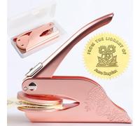 CHSG Book Embosser, Stamp Gift for Readers, Collectors, Libraries and Wedding Invitation, Library Book Embosser, Personal Seal Lovers Gifts（The Pattern is The First Image）