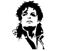 CHSLO Car Sticker 10.7cm*16cm Michael Jackson Car Sticker Decor Car Styling Vinyl Decal Black/Silver
