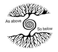 CHSLO Car Sticker 18.6cm*17.5cm Cartoon As Above Trees So Below Interesting Vivid Vinyl Car Sticker Durable Window Decal