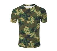 CHSLO Mens 3D Print t-shirts Summer Camouflage Unisex 3D Digital Printed T-Shirt Round Neck Men'S Short-Sleeved Loose Fitness Stretch Breathable Sports Top Oversize