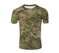 CHSLO Mens 3D Print t-shirts Summer Camouflage Unisex 3D Digital Printed T-Shirt Round Neck Men'S Short-Sleeved Loose Fitness Stretch Breathable Sports Top Oversize