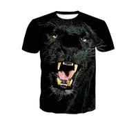 CHSLO Mens 3D Print t-shirts Summer Cat Animal Unisex 3D Digital Printed T-Shirt Round Neck Men'S Short-Sleeved Loose Fitness Stretch Breathable Sports Top Oversize