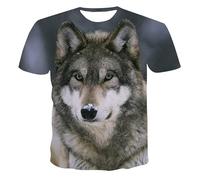 CHSLO Mens 3D Print t-shirts Summer Cat Husky Animal Unisex 3D Digital Printed T-Shirt Round Neck Men'S Short-Sleeved Loose Fitness Stretch Breathable Sports Top Oversize