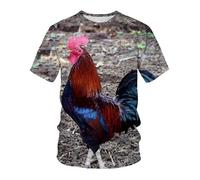 CHSLO Mens 3D Print t-shirts Summer Dog Animal Unisex 3D Printed T-Shirt Round Neck Men'S Short Sleeve Casual Loose Elastic Half Sleeve Top Sports Pullover