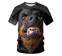 CHSLO Mens 3D Print t-shirts Summer Elephant Squirrel Dog Unisex 3D Digital Printed T-Shirt Round Neck Men'S Short-Sleeved Loose Fitness Stretch Breathable Sports Top Oversize