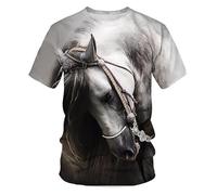 CHSLO Mens 3D Print t-shirts Summer Elephant Squirrel Dog Unisex 3D Digital Printed T-Shirt Round Neck Men'S Short-Sleeved Loose Fitness Stretch Breathable Sports Top Oversize