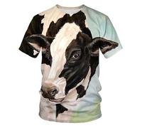 CHSLO Mens 3D Print t-shirts Summer Elephant Squirrel Dog Unisex 3D Digital Printed T-Shirt Round Neck Men'S Short-Sleeved Loose Fitness Stretch Breathable Sports Top Oversize