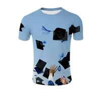CHSLO Mens 3D Print t-shirts Summer Palm Award Unisex 3D Digital Printed T-Shirt Round Neck Men'S Short Sleeve Loose Fitness Stretch Breathable Sports Top Oversize