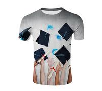 CHSLO Mens 3D Print t-shirts Summer Palm Award Unisex 3D Digital Printed T-Shirt Round Neck Men'S Short Sleeve Loose Fitness Stretch Breathable Sports Top Oversize