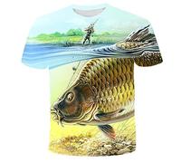 CHSLO Mens 3D Print t-shirts Summer Parrot Feather Animal Unisex 3D Digital Printed T-Shirt Round Neck Men'S Short-Sleeved Loose Fitness Stretch Breathable Sports Top Oversize